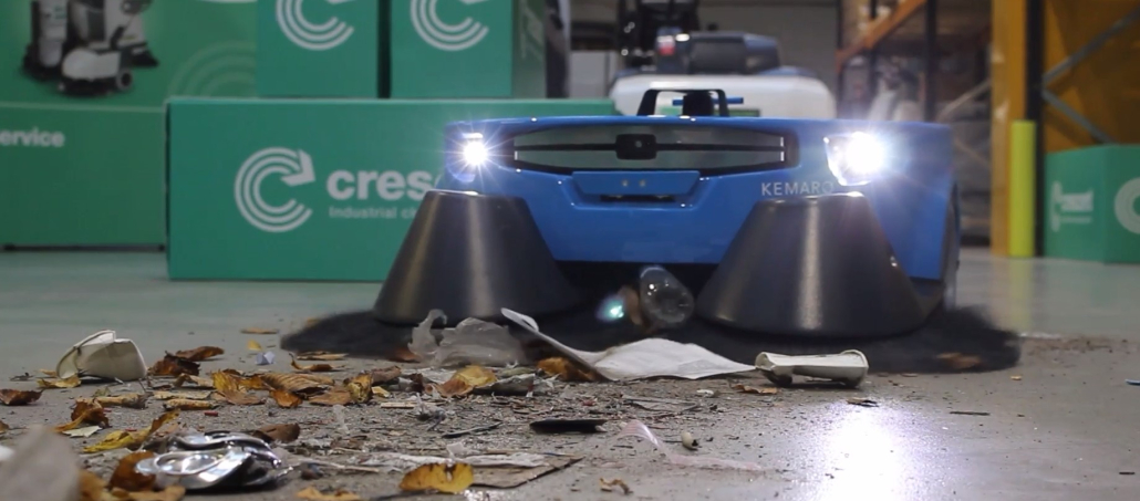 Industrial cleaning robot demonstration